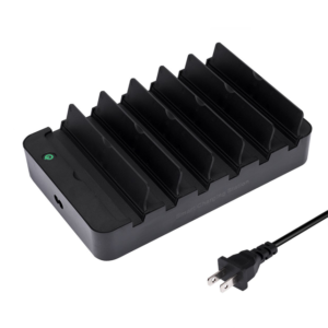 LJideals-6 Ports USB Charging Station USB Charger with Intelligent Stand Switch Docking Station for iPhone ,Samsung Phone