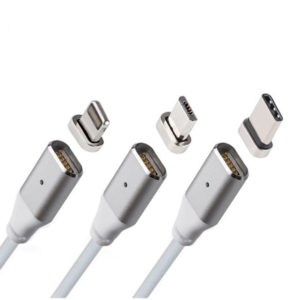 LJideals - Magnetic 3-in-1 Magnetic Lighting USB Charging and Data Transmission Cable - Certified by CE, FCC and RoHS