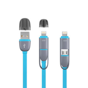 LJideals - Lightning Duo 2-in-1 Sync and Charge Cables with Lightning and micro USB connectors for iPhone 6 6Plus, iPad Air mini, Samsung and more