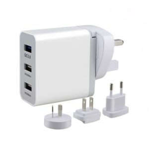 LJideals-US EU UK AU Wall plug 25W Quick Charger 3.0 Wall Charger 5V 2A 2-Port for Phone X/8 Plus