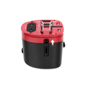 LJideals-All In One Universal Travel Adapter With 2 USB Ports - Can Be Used As US UK and EU