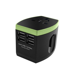 LJdieals-All in One Universal Plug Adapter 4 USB Port World Travel AC Power Charger Adapter with AU/UK/US/Euro plug