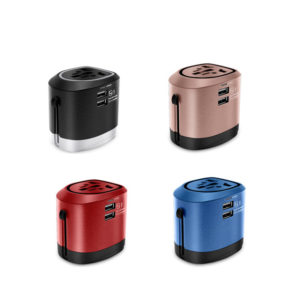 LJideals-Universal Power Adapter, All in one Travel Adapter Dual 2.4A USB for UK, EU,AU,EU