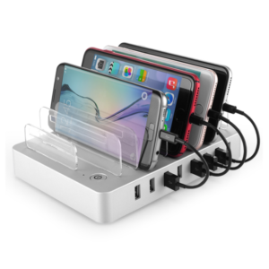 LJideals-hot sales 8 ports smart USB charger 96w multi usb desktop power adapter with 18w QC3.0