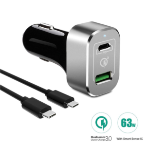 LJideals-63W 12volt type c USB car charger 45W intelligent car charger adapter/cigarette home accessories electronic