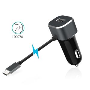 Ljideals-3 In 1 Car Charger 18W Type-C  27w Quick Charger 3.0 USB Port 5V 2.4A For Phone And Laptop